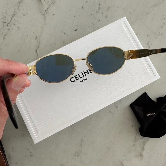 Celine Gold and Black Sunglasses - Picture 5 of 8